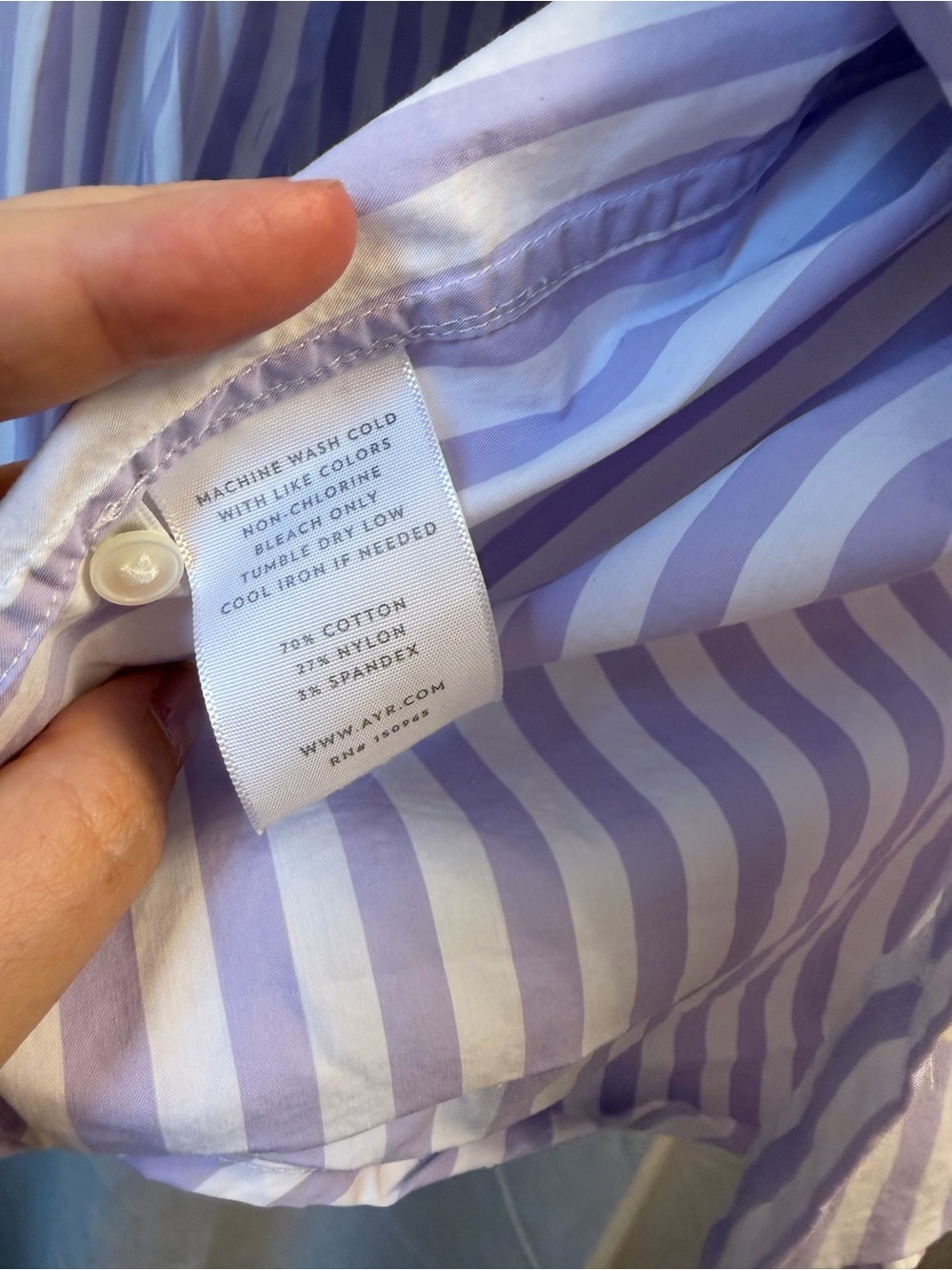 AYR Deep End Button Up in Lilac - Picture 3 of 5